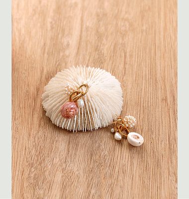 Ali shell and pearl drop earrings