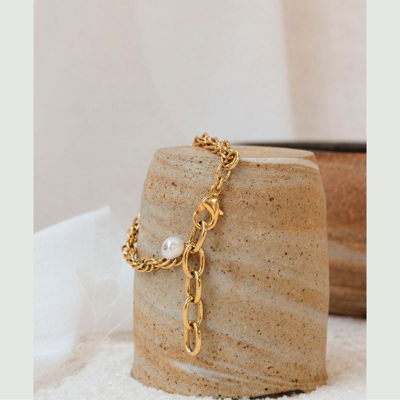 Bracelet chaîne avec perle Rosie - Gisel B.