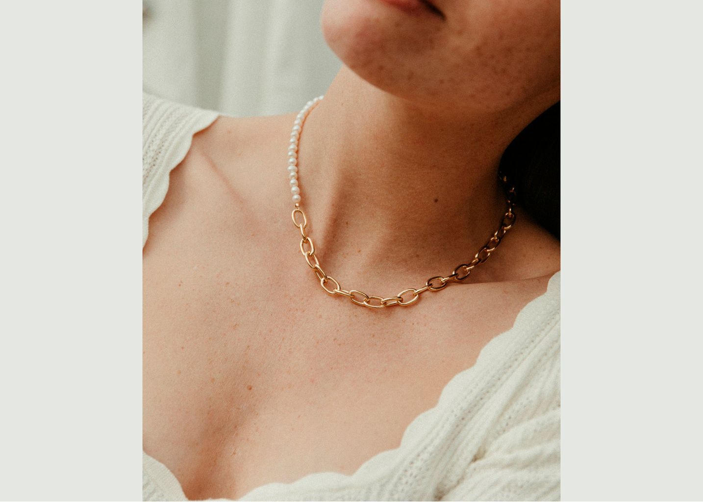 Tokyo two-material choker necklace - Gisel B.
