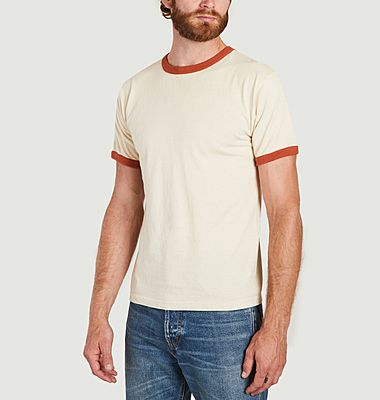 S/S Ringer-T-Shirt aus Baumwolljersey