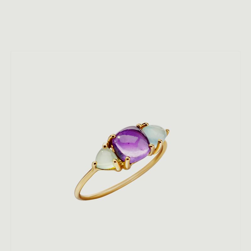 Amethyst and Chalcedony Ring - Goyal Paris