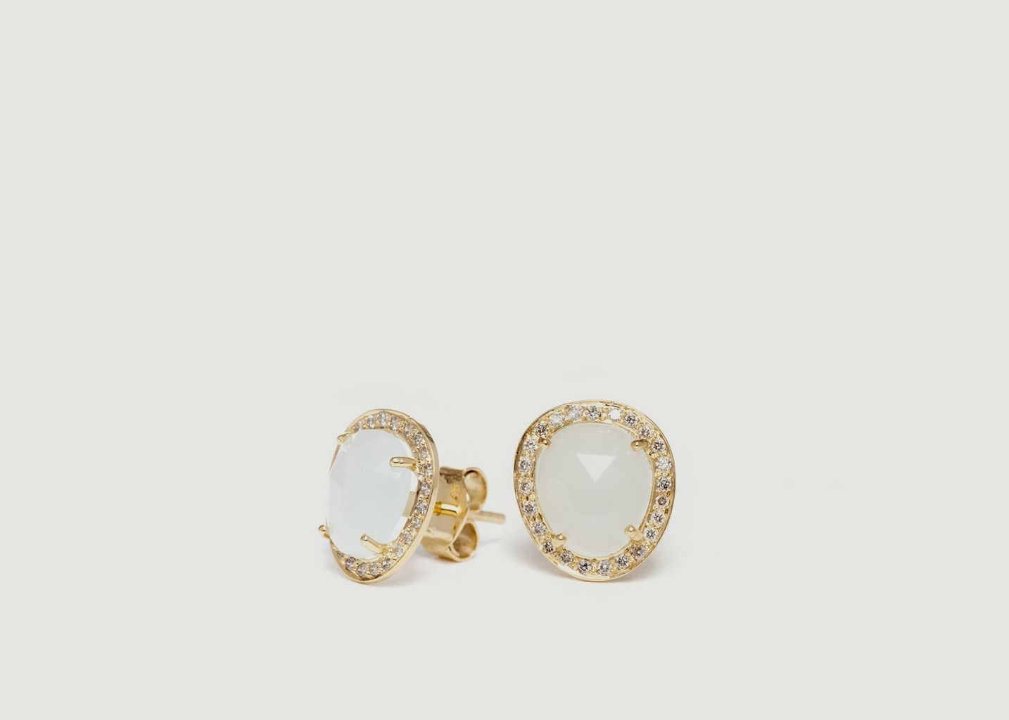 Aquamarine and Diamond Earrings - Goyal Paris