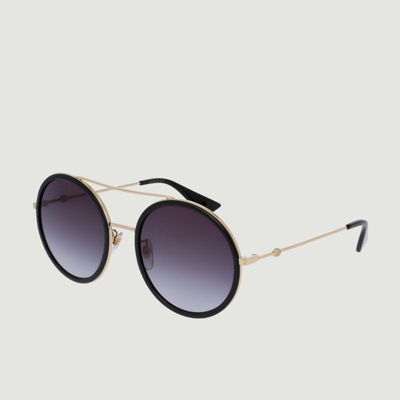 navn Flere Svane Round metal sunglasses Black Gucci | L'Exception