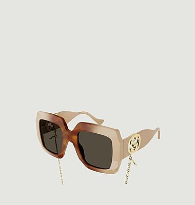 Logo sunglasses with chain