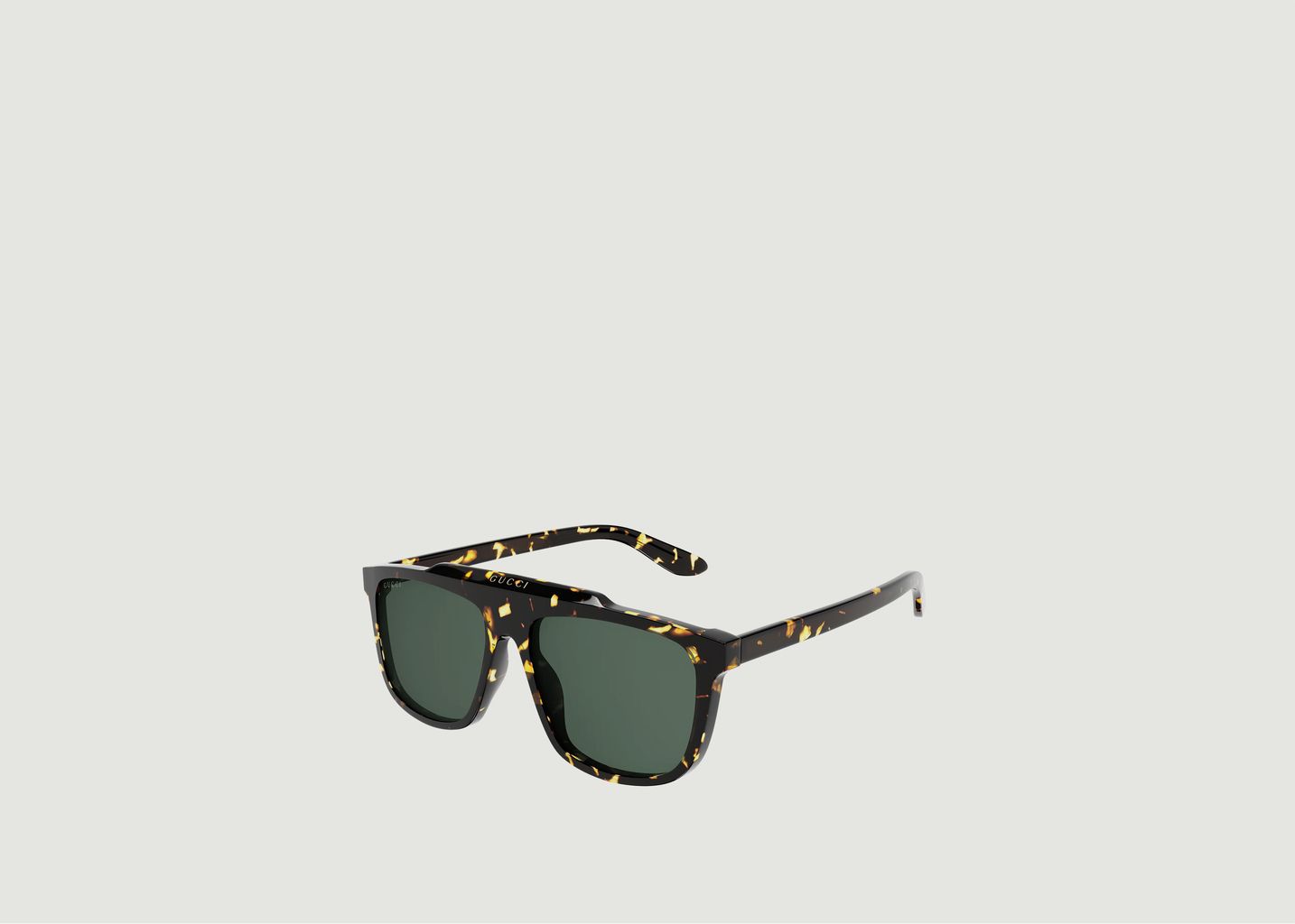 Sonnenbrille mit Schildpatt-Logo und Pilotenbrille - Gucci