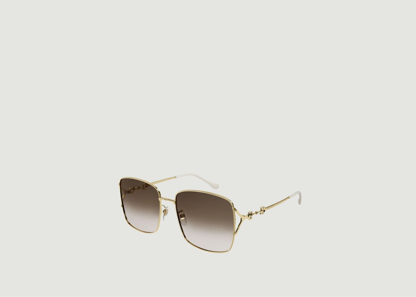 Rechteckige Sonnenbrille mit Hufeisen-Detail - Gucci