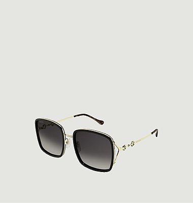 Square sunglasses with horsebit detail