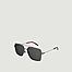Ruthenium and enamel square sunglasses - Gucci