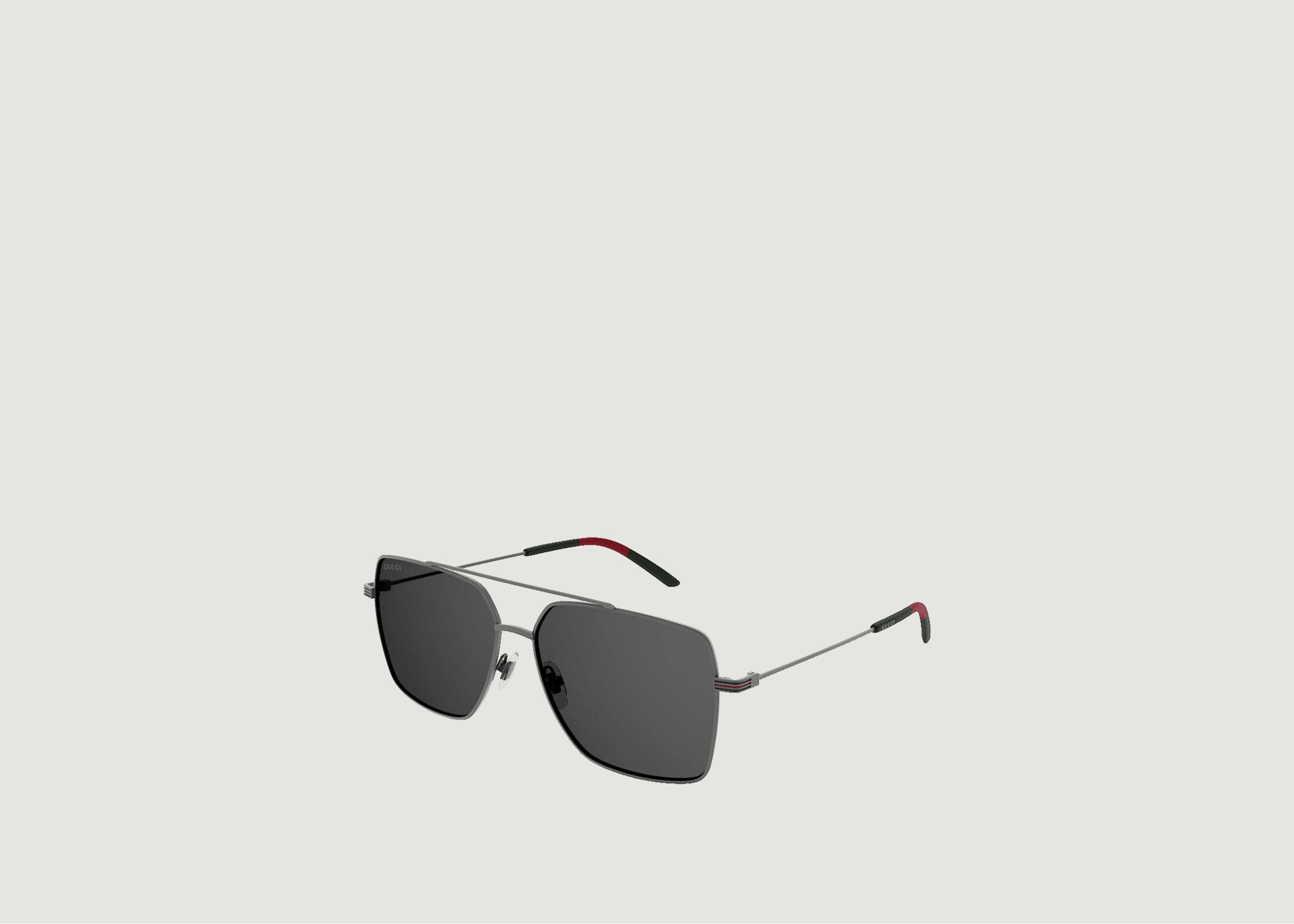 Quadratische Sonnenbrille aus Ruthenium und Emaille - Gucci