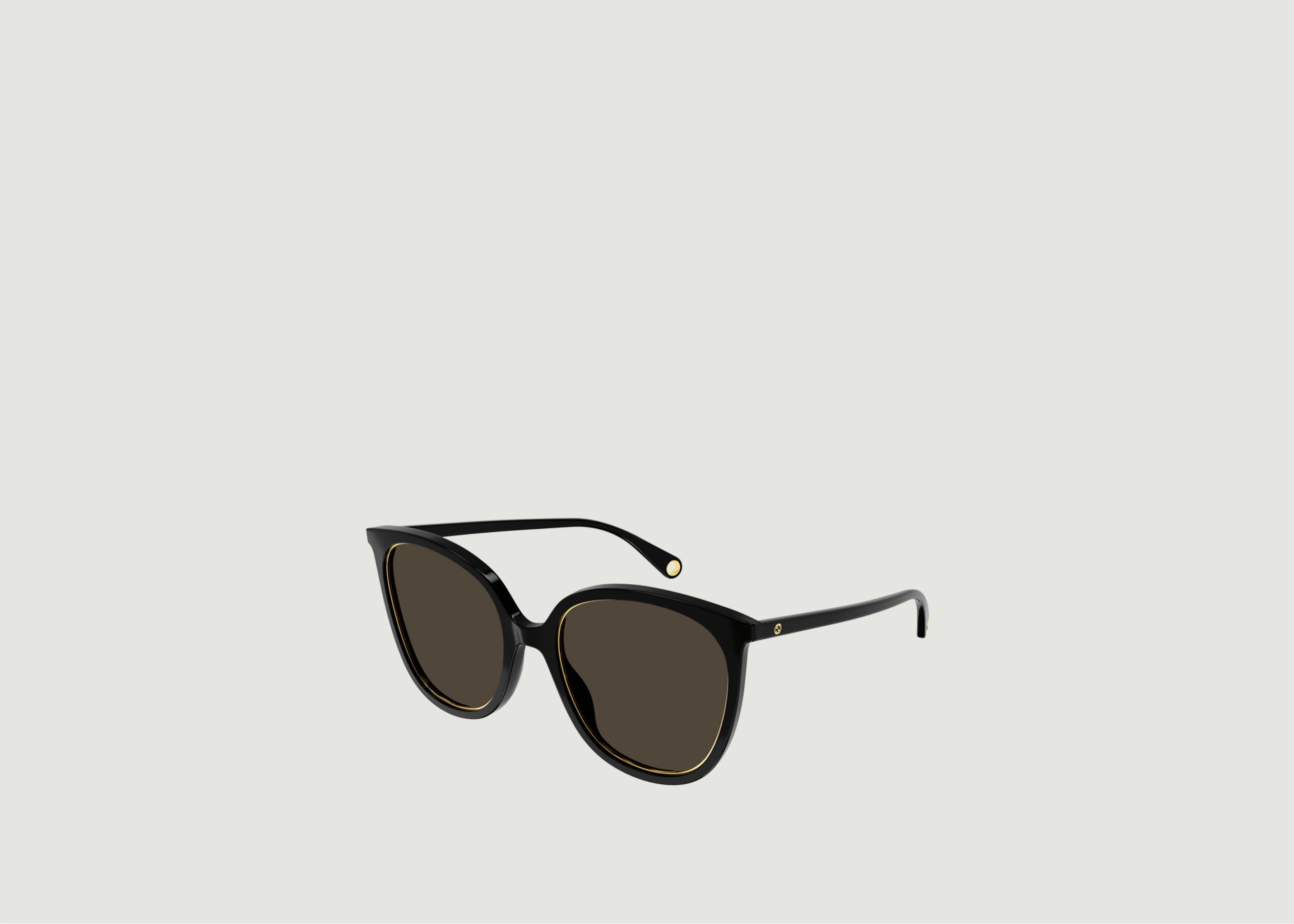 Sonnenbrille mit goldenem Rand - Gucci