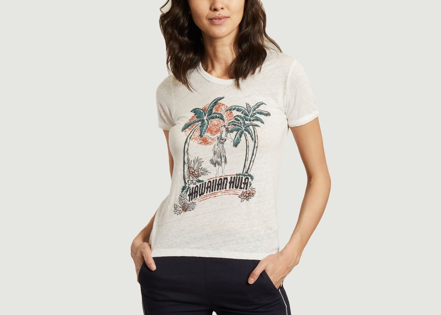T-shirt en lin imprimé The Hawaiian Hula Telio - Hartford