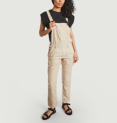 Cotton and linen Panda overalls