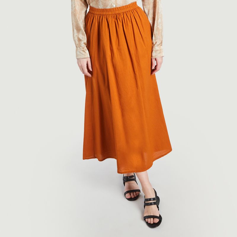 Midi skirt in cotton voile Jovana - Hartford