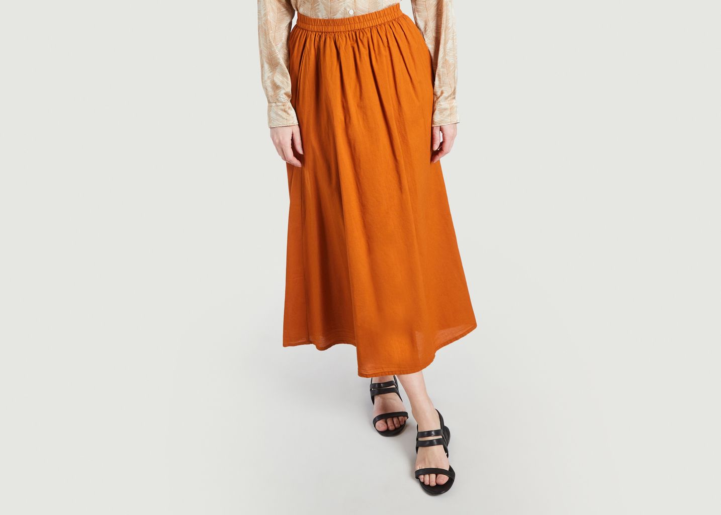 Midi skirt in cotton voile Jovana - Hartford