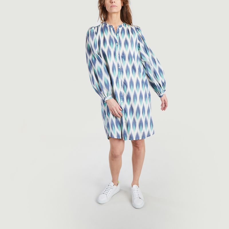 Loose-fitting dress with Ikat Ready print - Hartford
