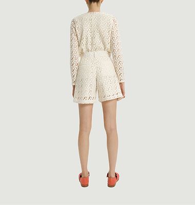 Beckett shorts in embroidered lace