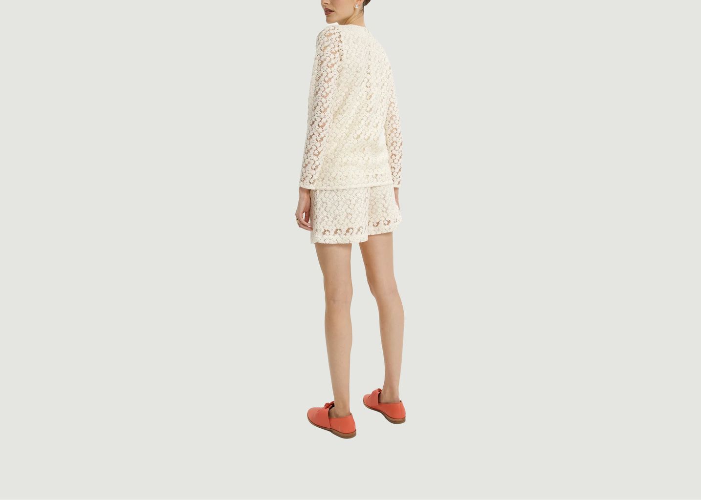 Cloud top in embroidered lace - Heimstone