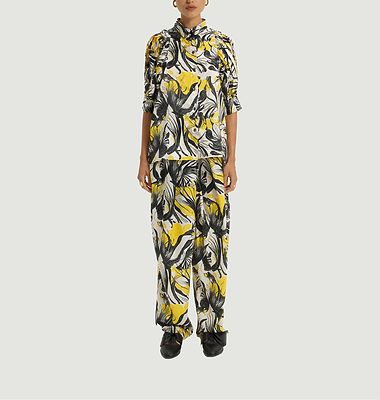 Pleated Lex Shirt in Seaweed In Motion print HLD