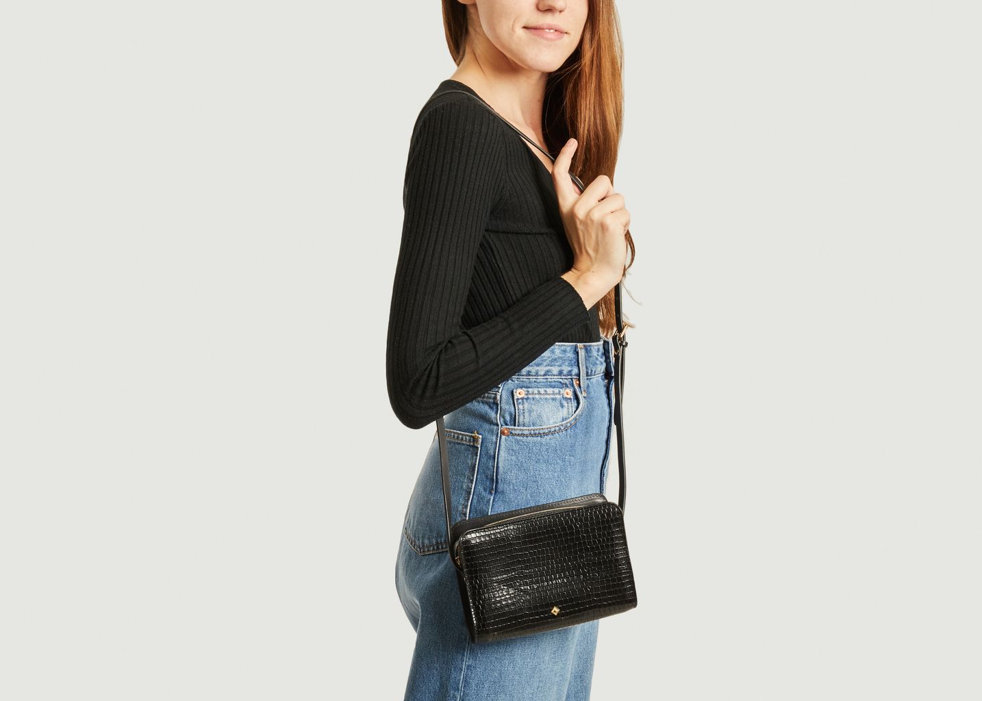 Sac en cuir effet croco Mini Béa Mushu - Herbert Frère Soeur