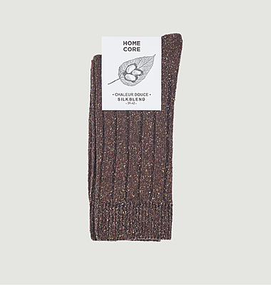 Chaussettes côtelées mouchetées