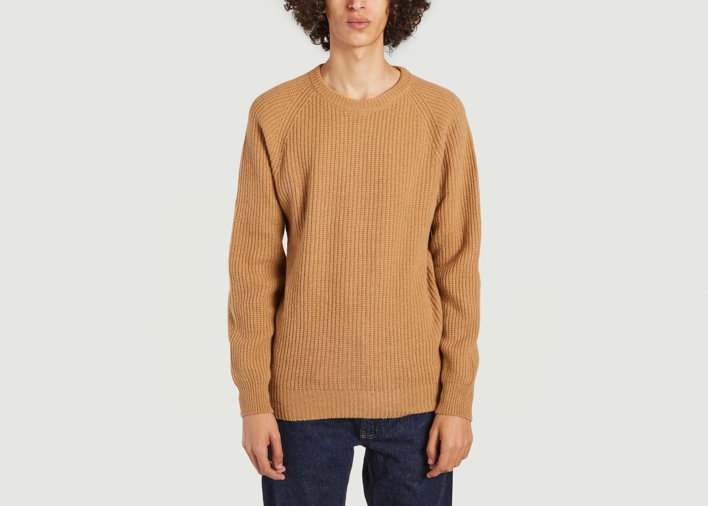 camel ribbed sweater