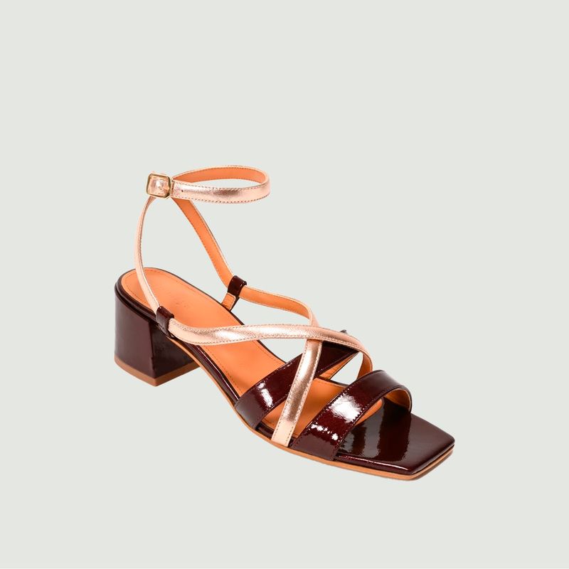 Square-heeled sandals with straps - HUMAYA