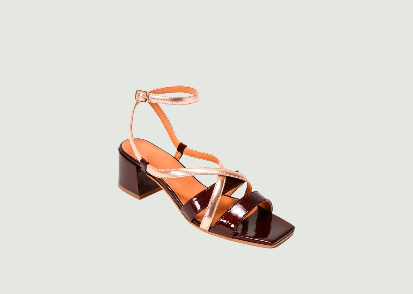 Square-heeled sandals with straps - HUMAYA