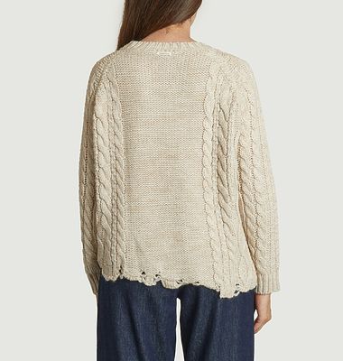 Pullover aus Zopfstrick