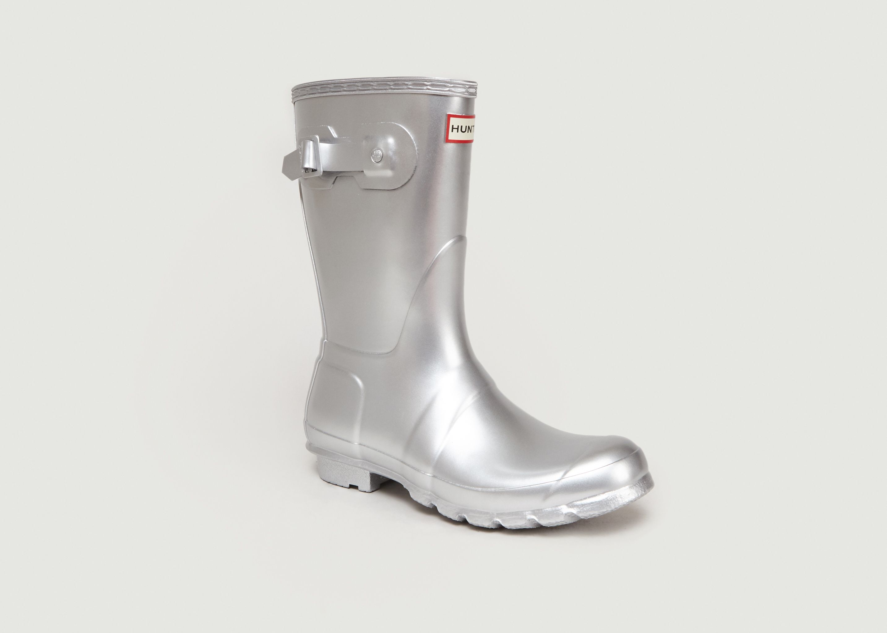 silver wellington boots