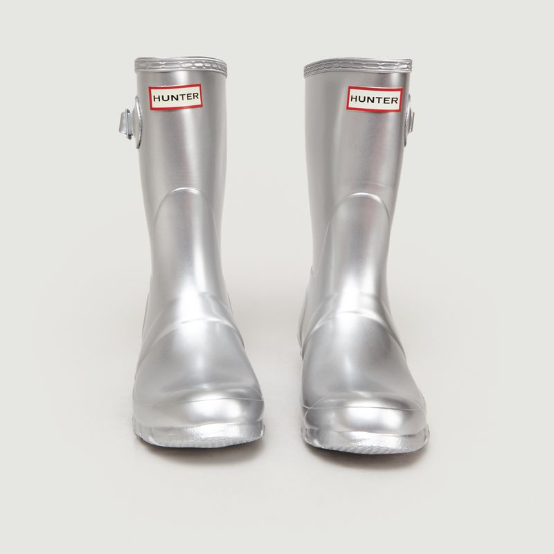 silver hunter rain boots