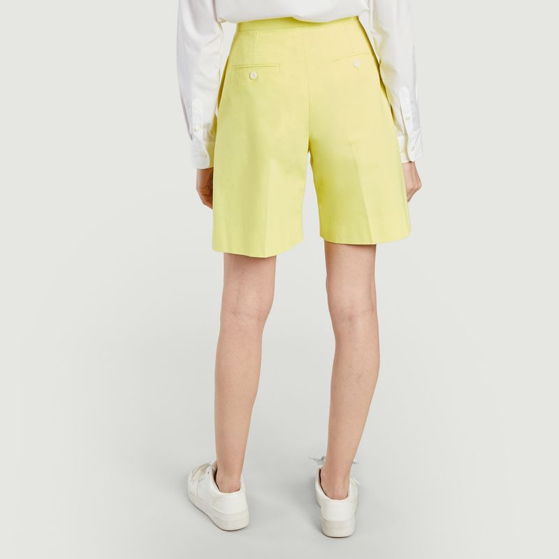 Weite Shorts mit hoher Taille aus Baumwolle Pflaume - Ines De La Fressange