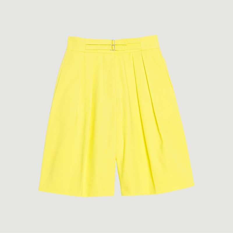 High waist cotton shorts Plum - Ines De La Fressange