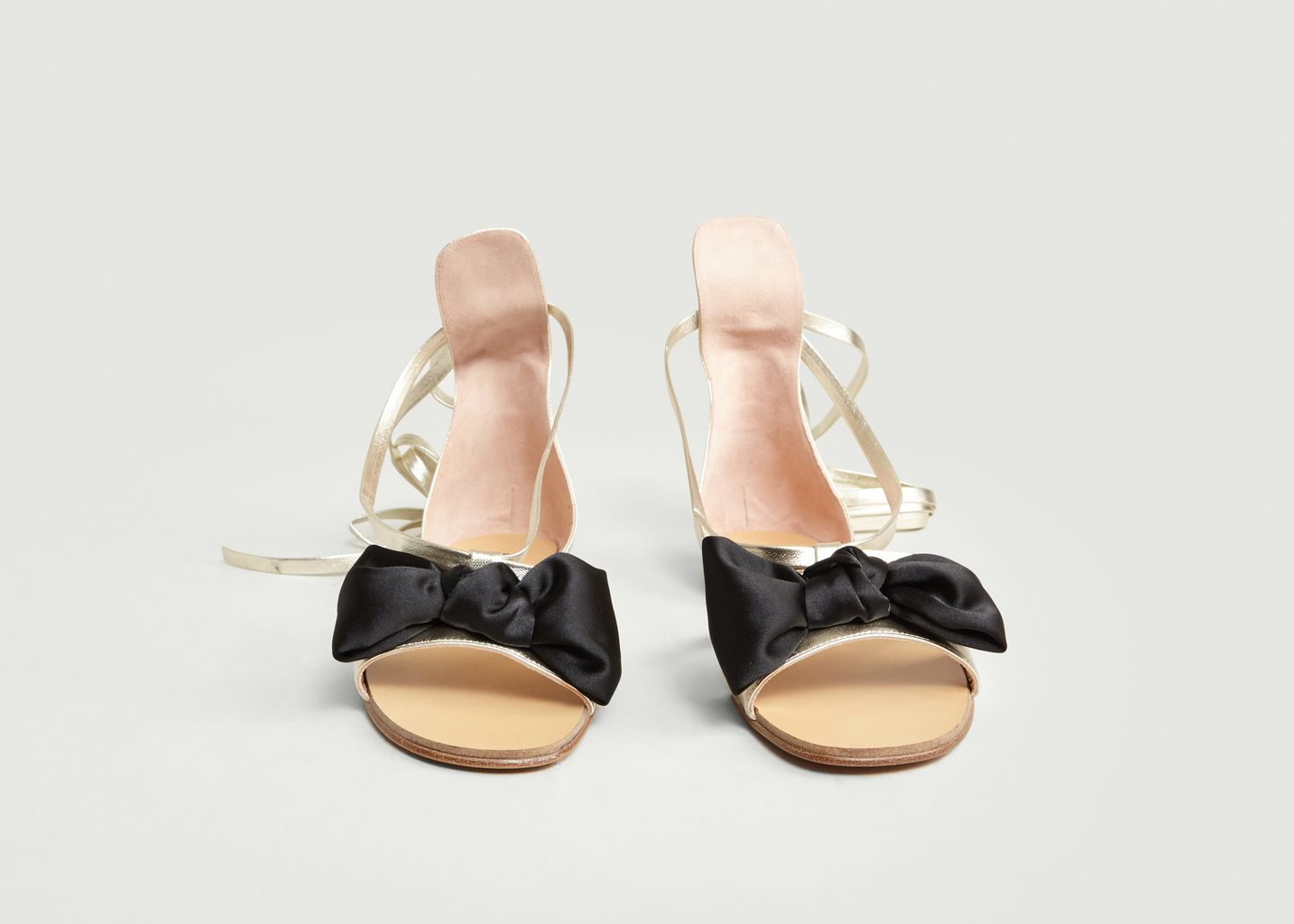 Satin Bow Sandals - Ines Olympe Mercadal