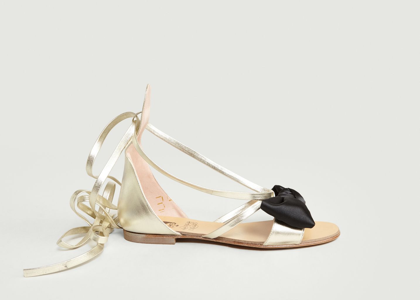 Satin Bow Sandals - Ines Olympe Mercadal