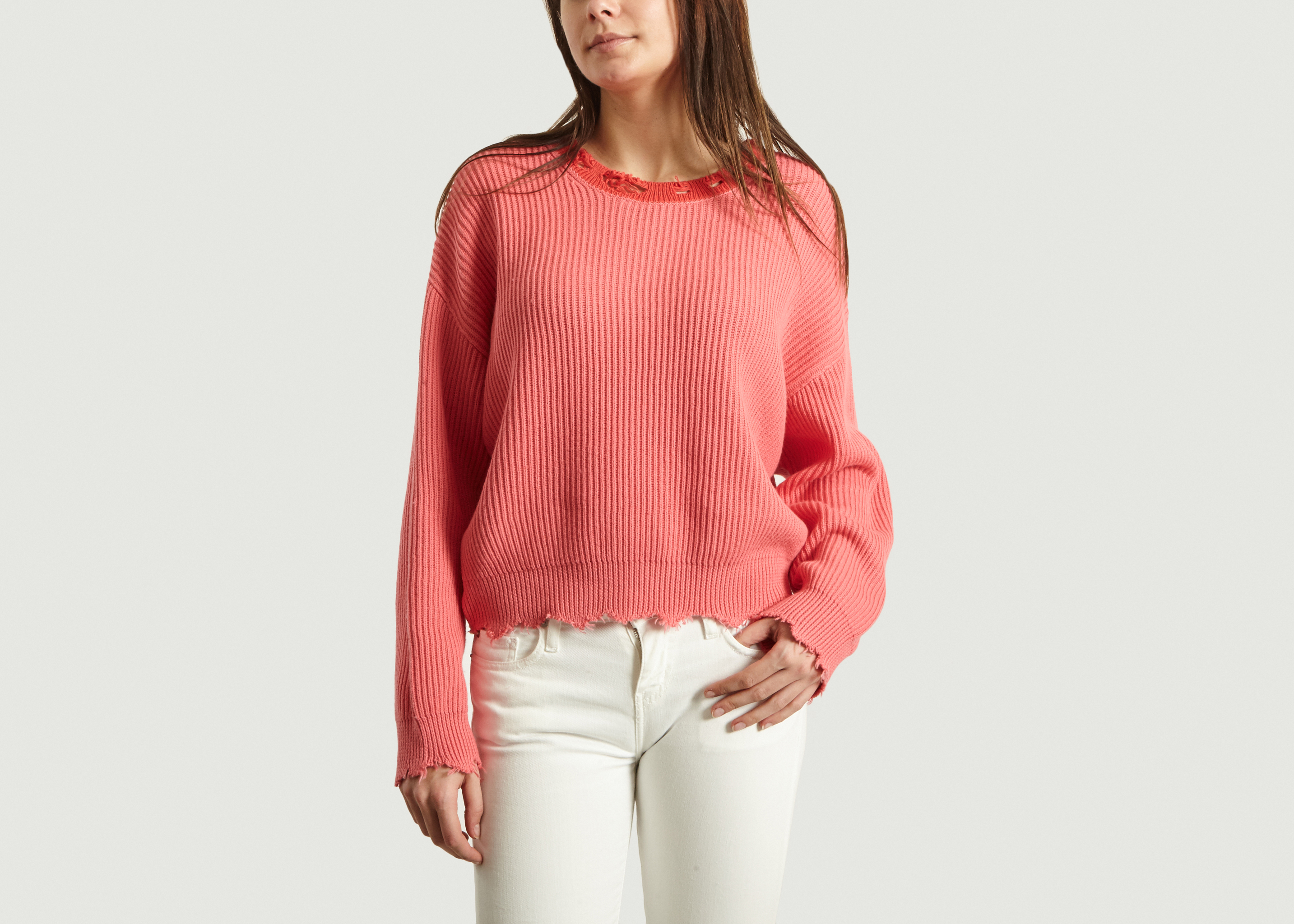 coral cashmere jumper