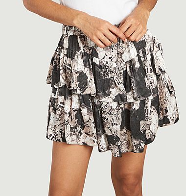 Short asymmetrical skirt with ruffles Nila