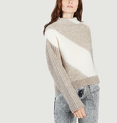 Arzel two-tone knitted sweater 