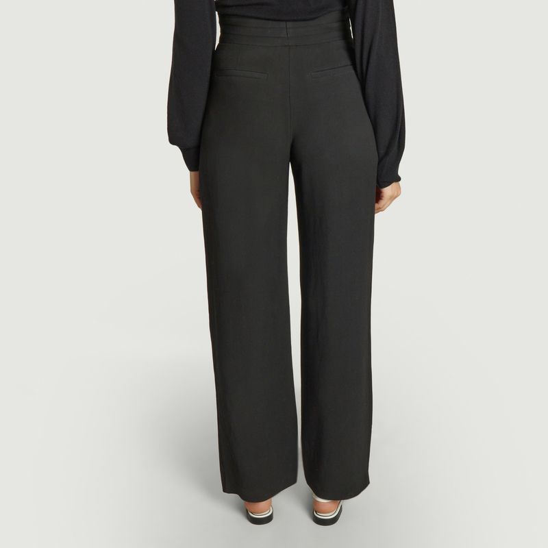 High-Waisted Wide Black Trousers, Rue Les Createurs