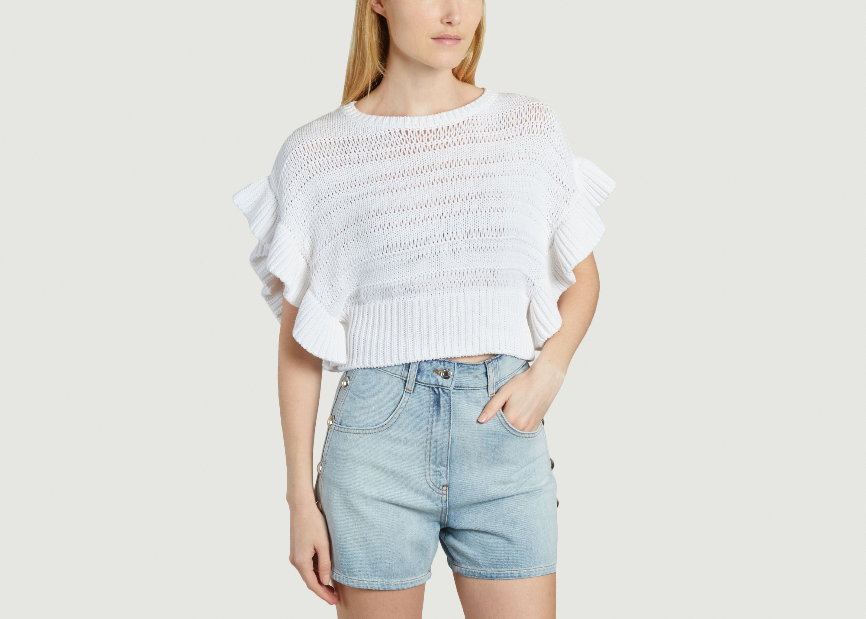 Ouzna Cropped Knit Sweater - IRO