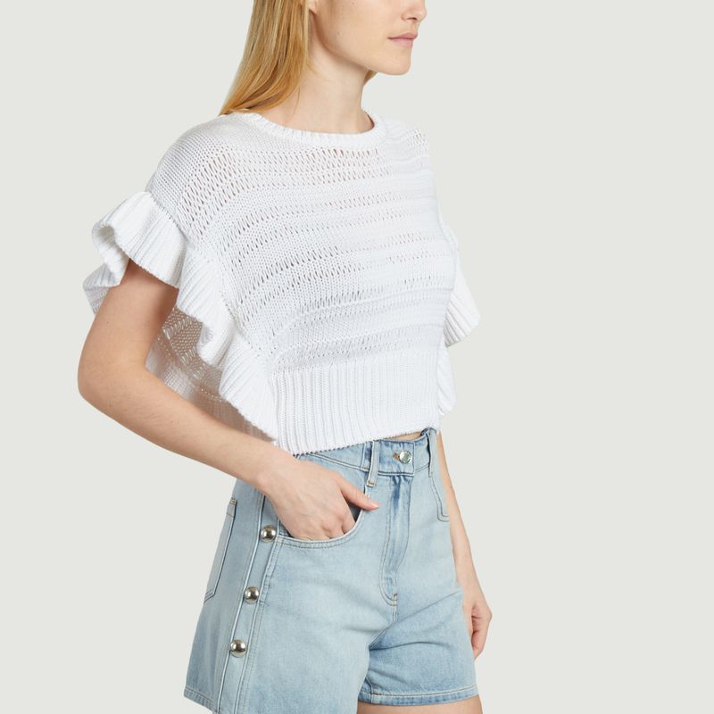 Ouzna Cropped Knit Sweater - IRO
