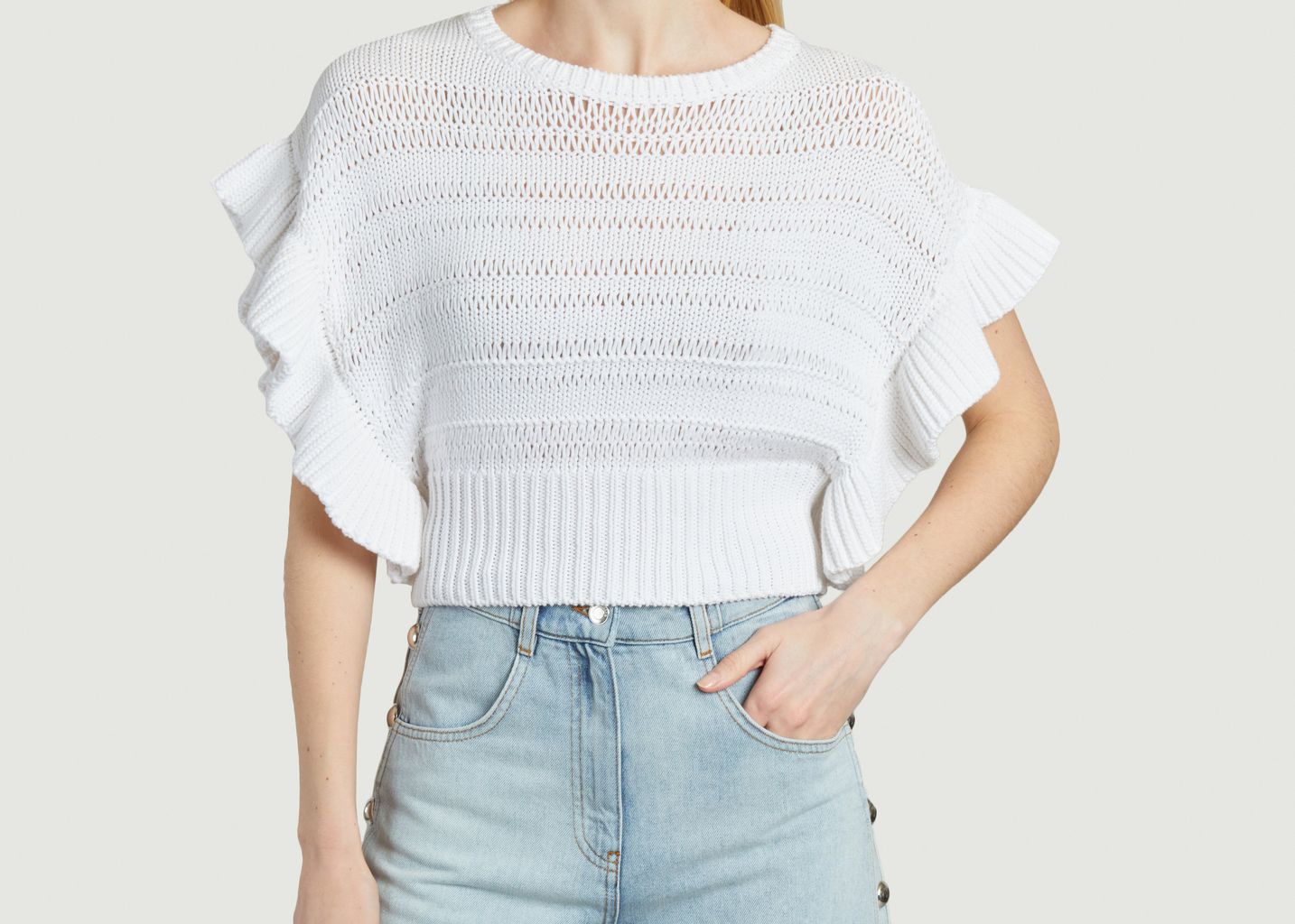 Ouzna Cropped Knit Sweater - IRO
