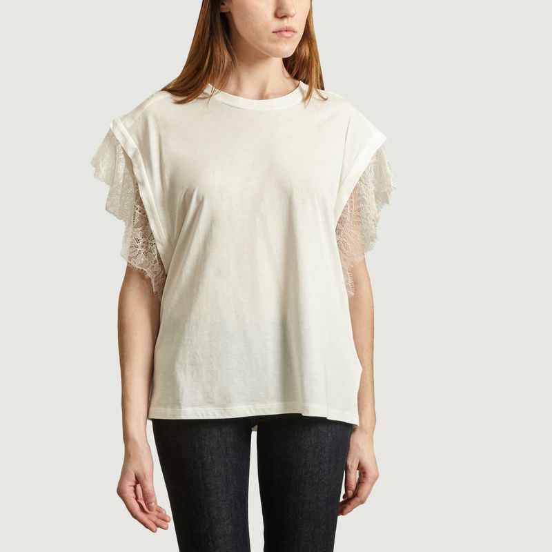 Dunes t-shirt with lace - IRO