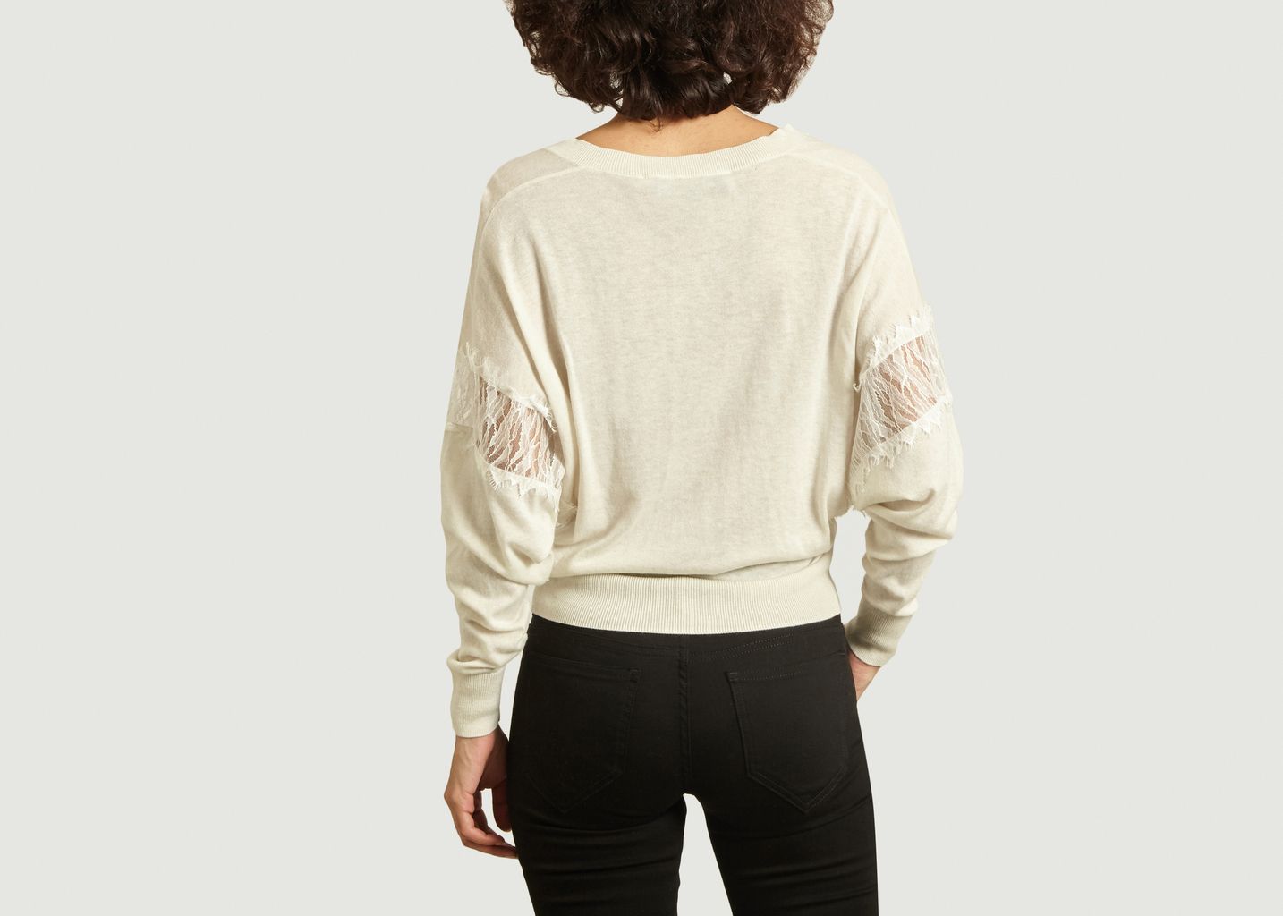 Pull en coton, soie et dentelle Sorgues - IRO