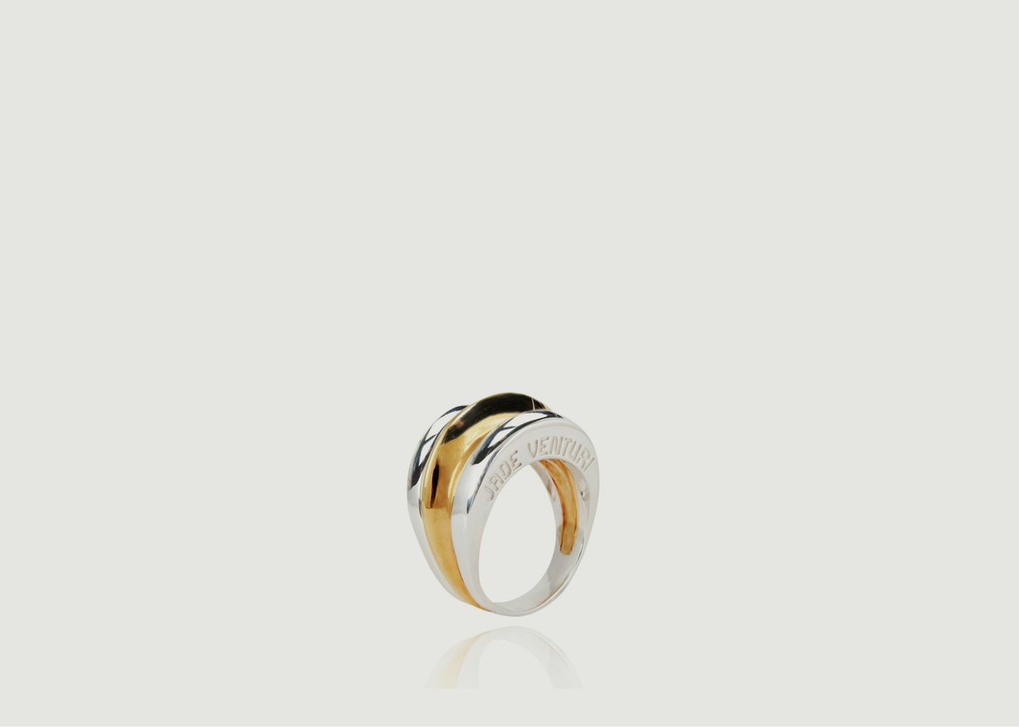 Ring Gaia aus Silber und Vermeil - Jade Venturi