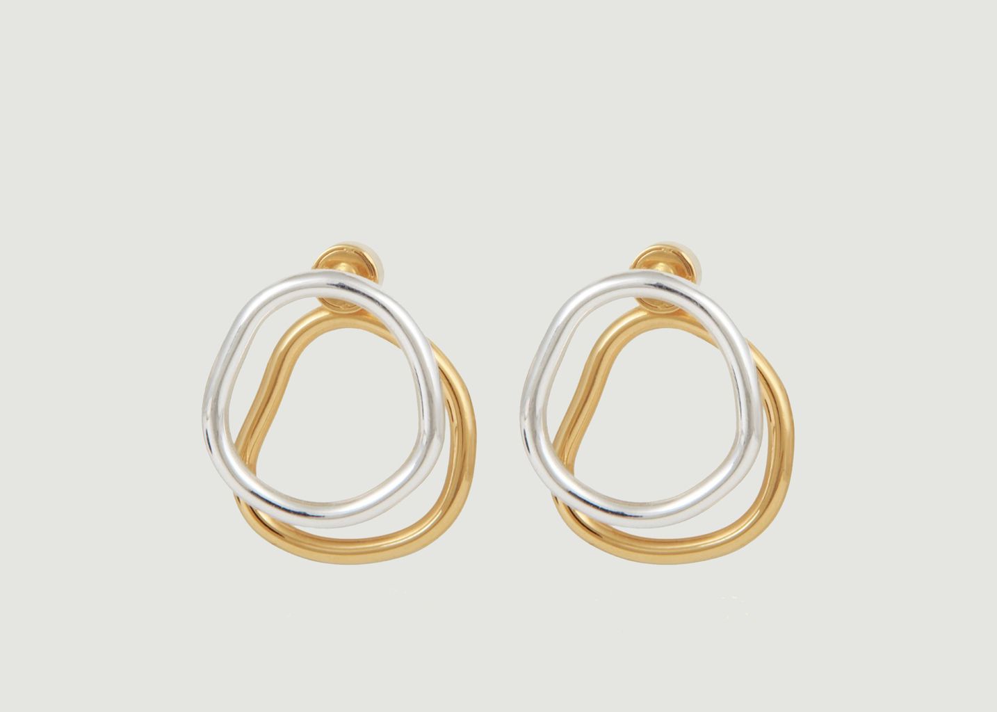 Silver and vermeil Ova earrings - Jade Venturi