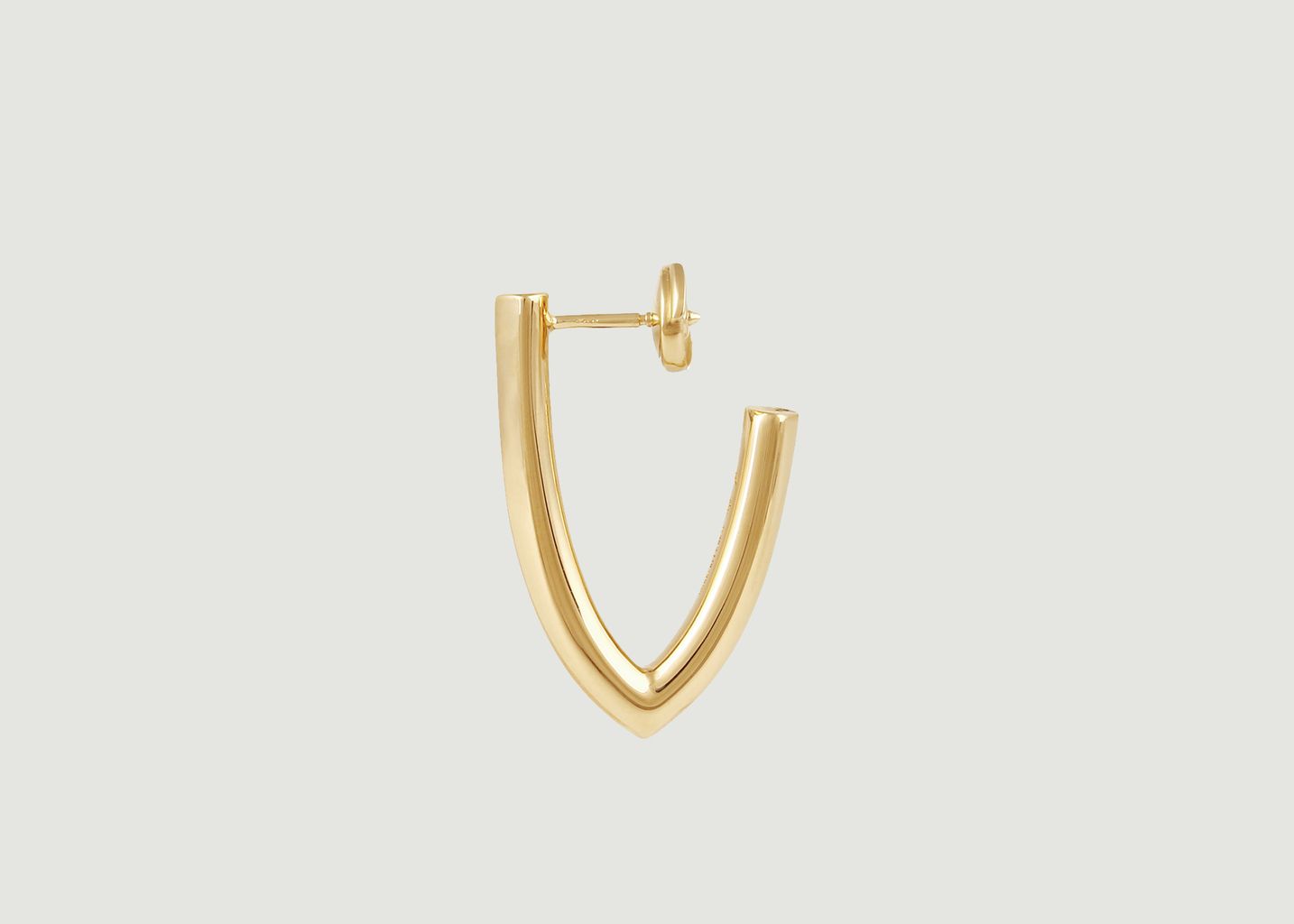 V vermeil earring - Jade Venturi