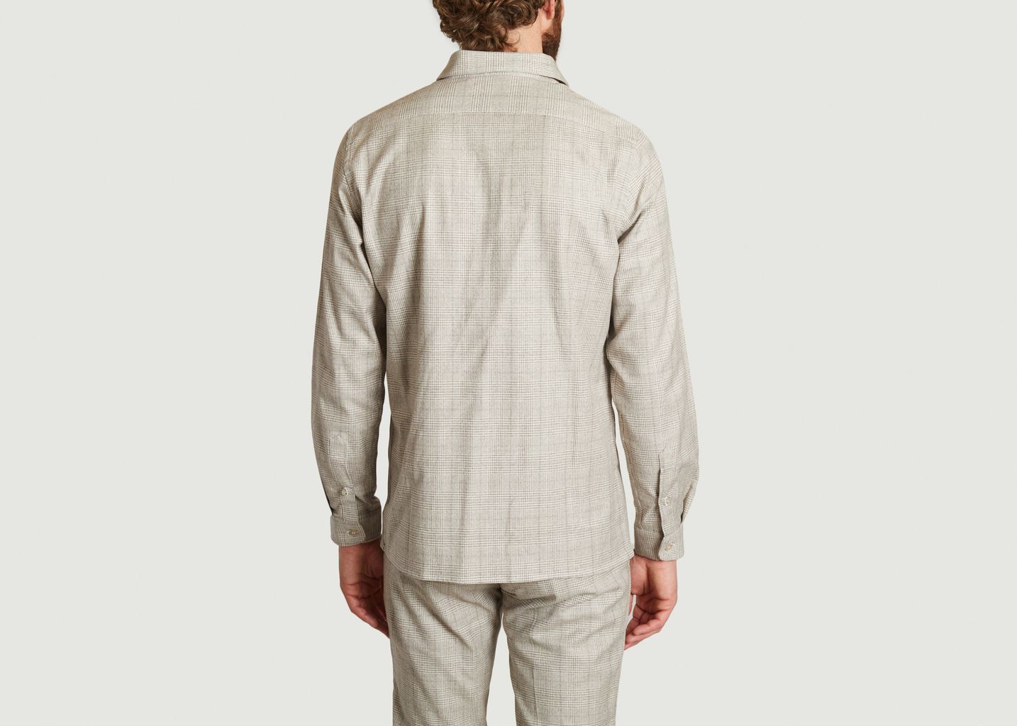 Organic cotton checkered overshirt - JagVi Rive Gauche