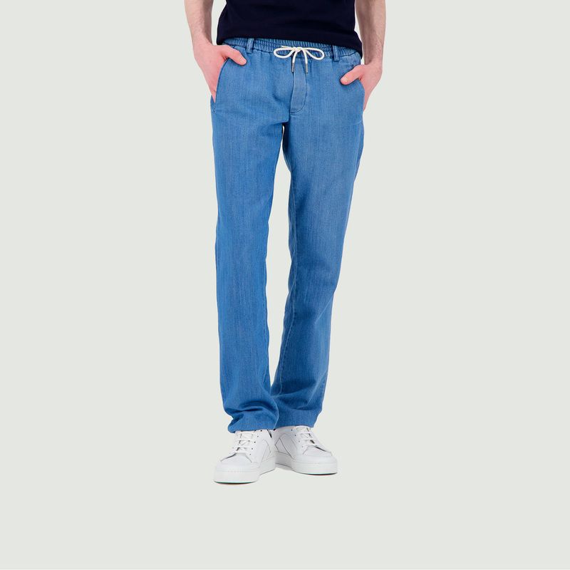 Sporty City fitted stretch cotton pants - JagVi Rive Gauche