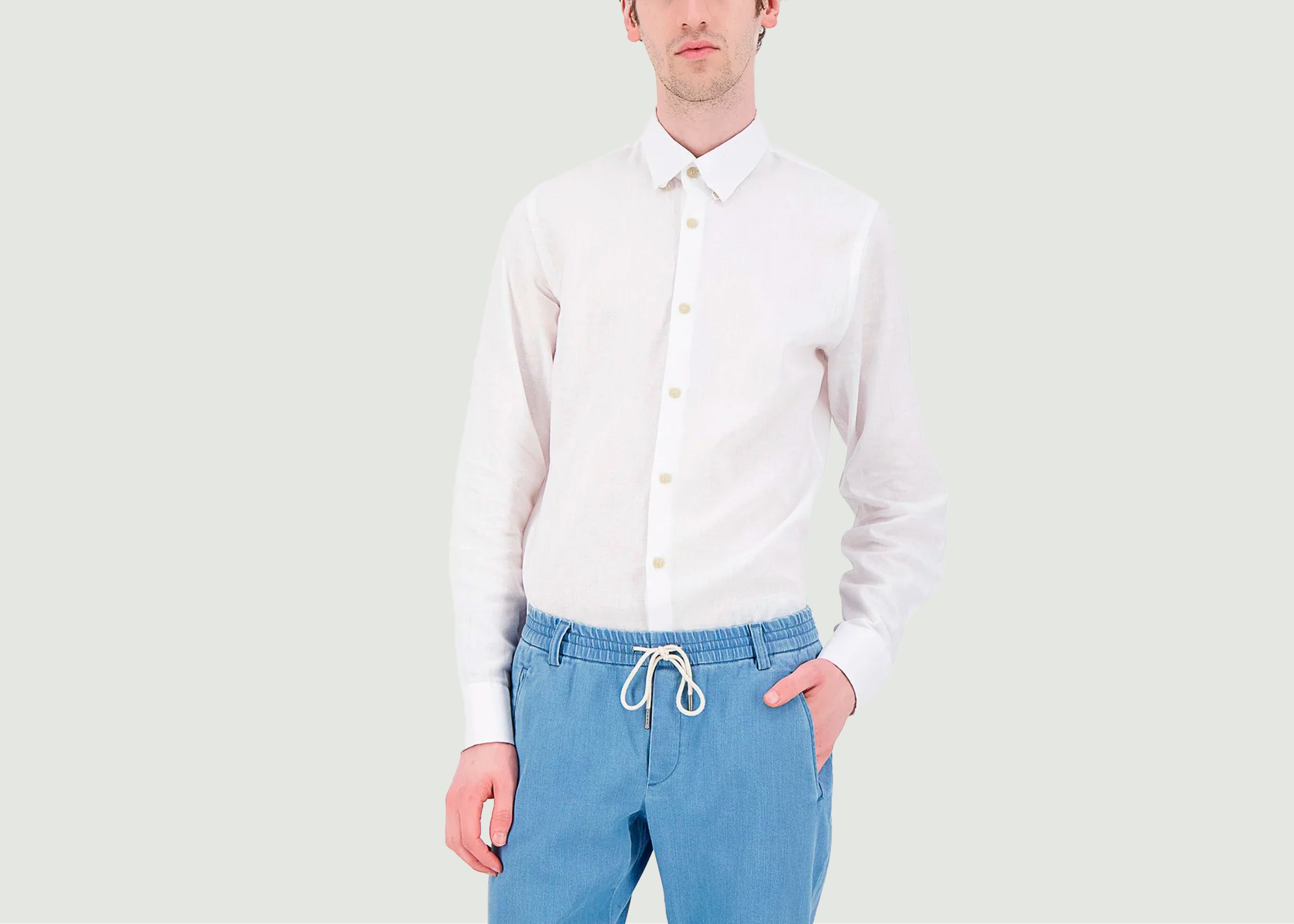 Slim-fit linen shirt - JagVi Rive Gauche