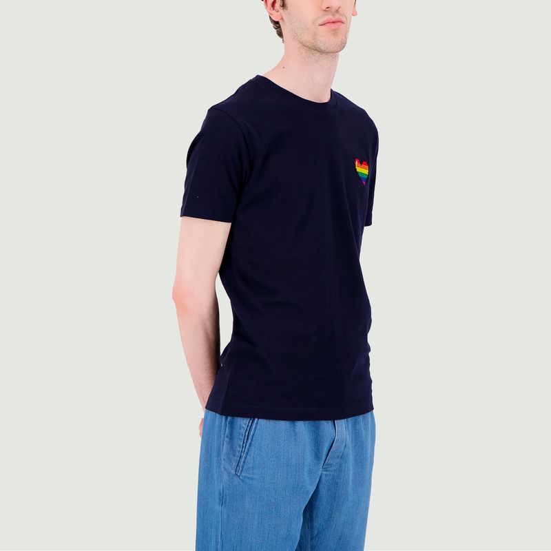 T-shirt with Rainbow Pixel embroidery - JagVi Rive Gauche